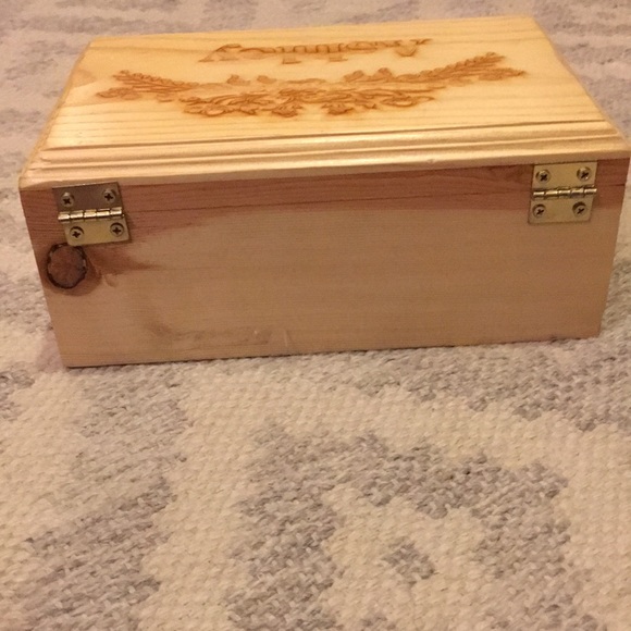 Handmade Wood Box with Ashley Engraved into Top Pattern 50% WHEN BUNDLING 2 OR M - Picture 2 of 8